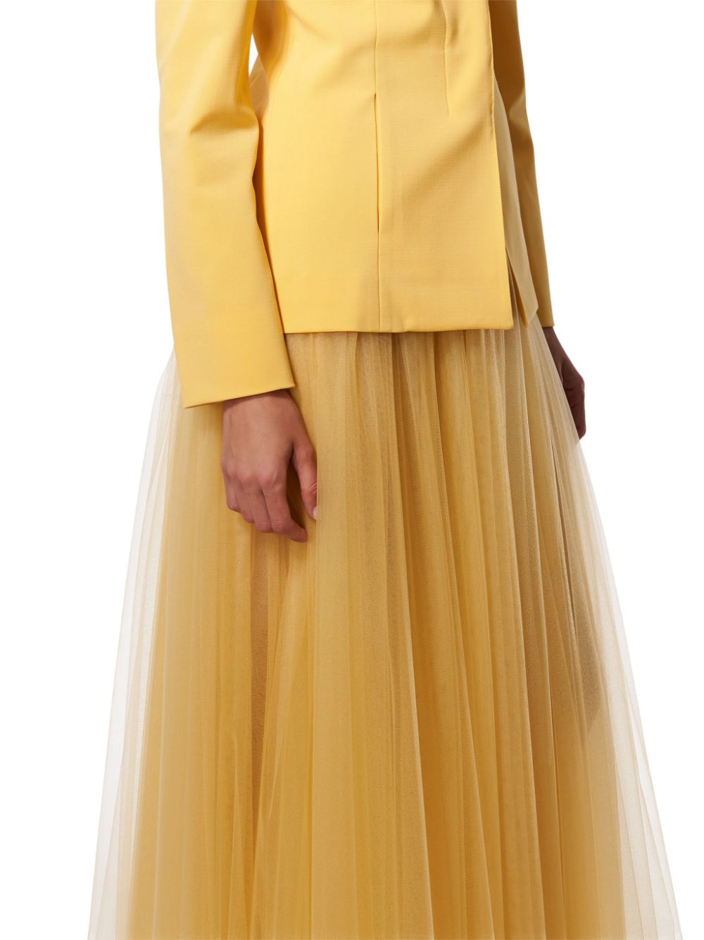 Shop Carolina Herrera Tulle Maxi Skirt In Gelb