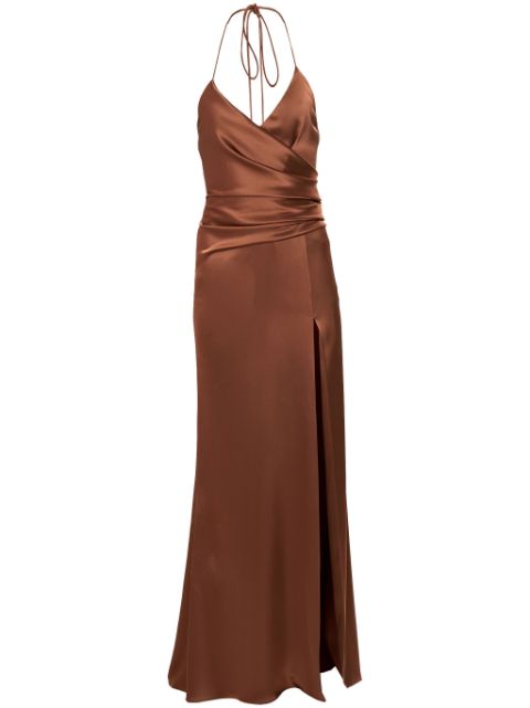 Carolina Herrera halterneck satin gown Women