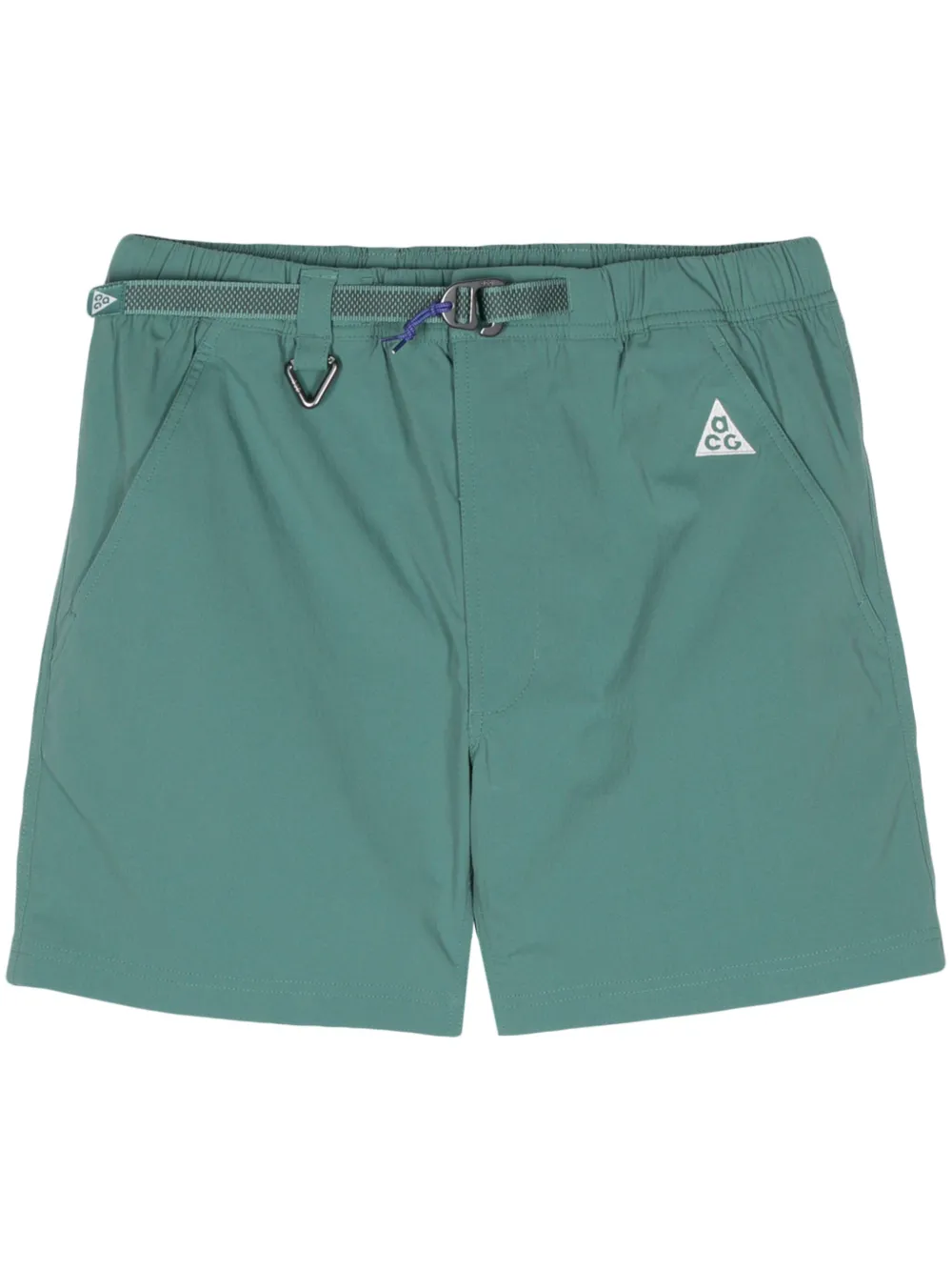 Nike Acg Water Repellent Stretch Nylon Hiking Shorts In Green