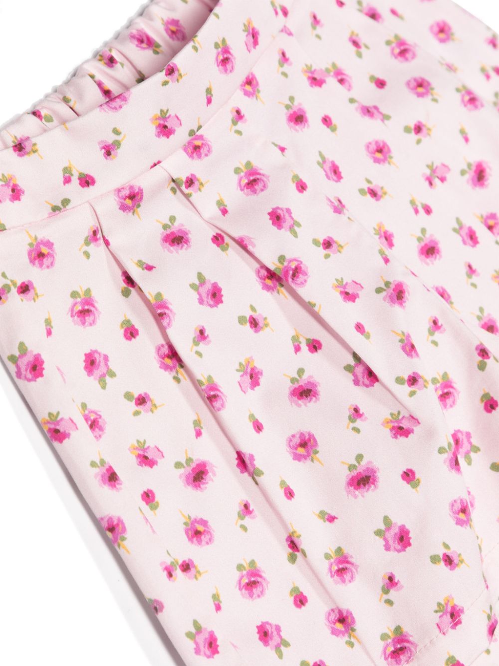 Shop Simonetta Floral-print Cotton Shorts In Pink