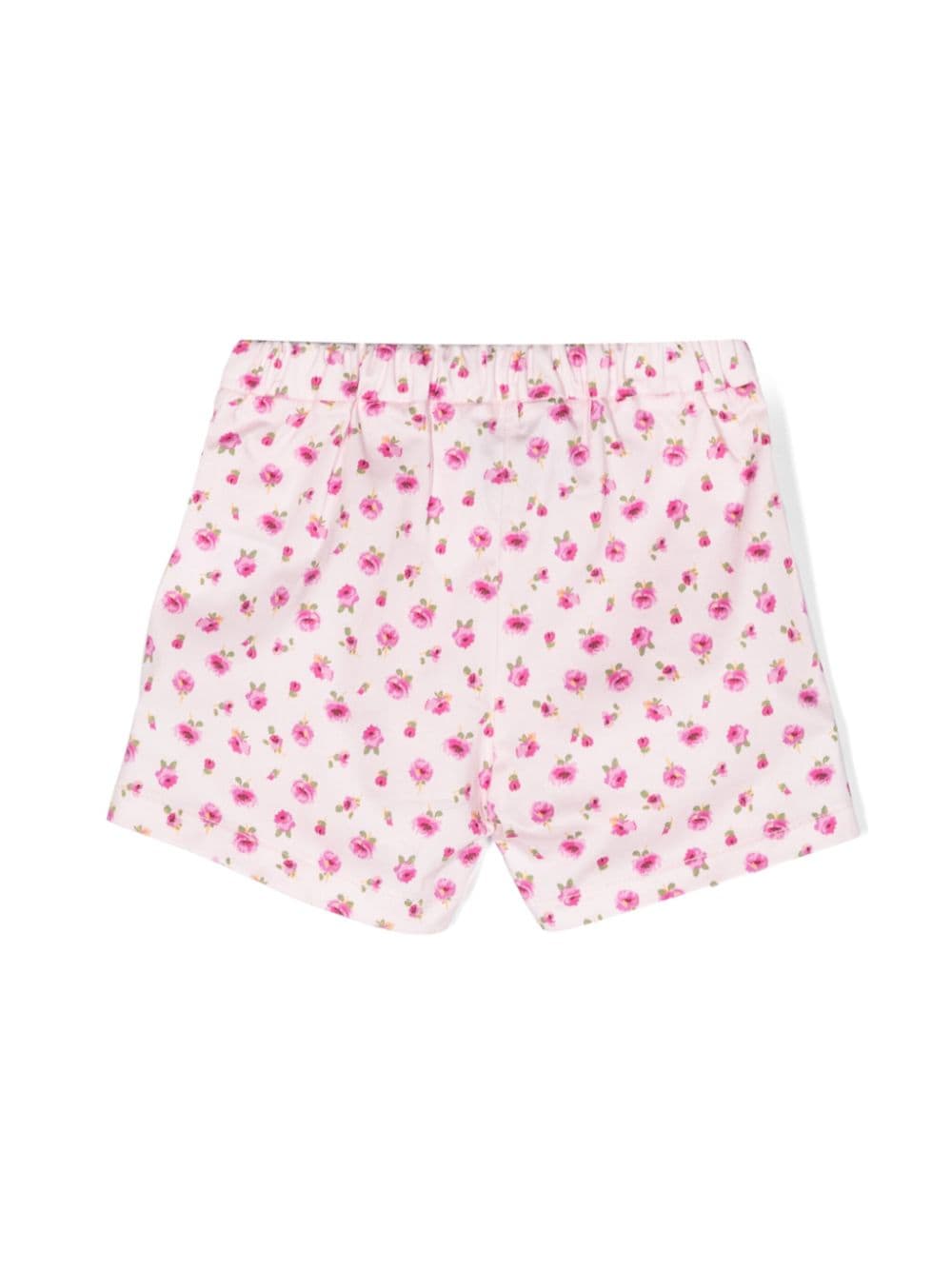 Simonetta floral-print cotton shorts - Roze