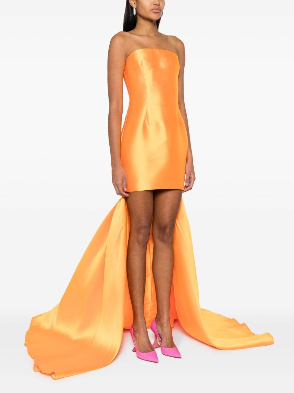 Shop Solace London The Neva Mini Dress In 橘色