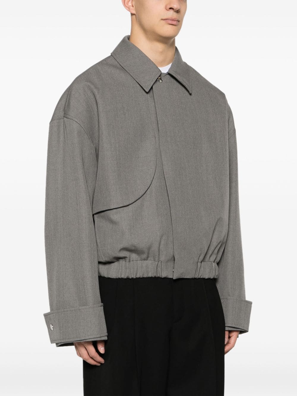 Shop Jacquemus Le Blouson Salti Bomber Jacket In Grey