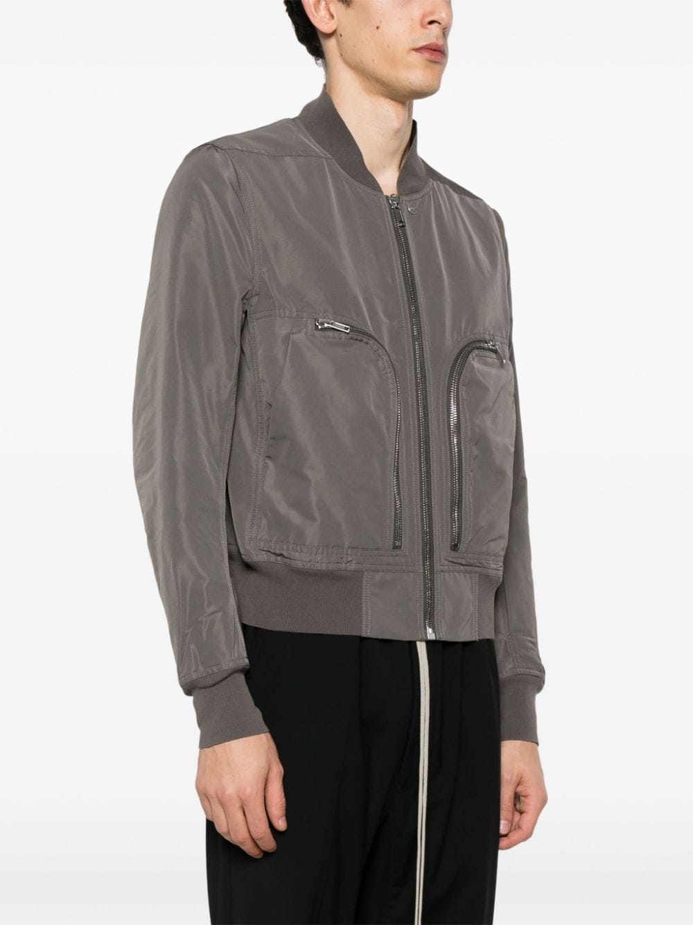 Shop Rick Owens Bauhaus Flight Bomber Jacket In Grey