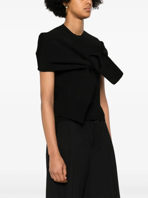 Jacquemus Le Haut Rica Knitted Top | Black | FARFETCH
