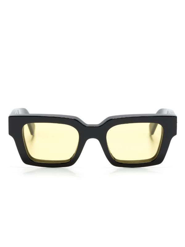 カラーblackvirgil off white sunglasses スクエアサングラス