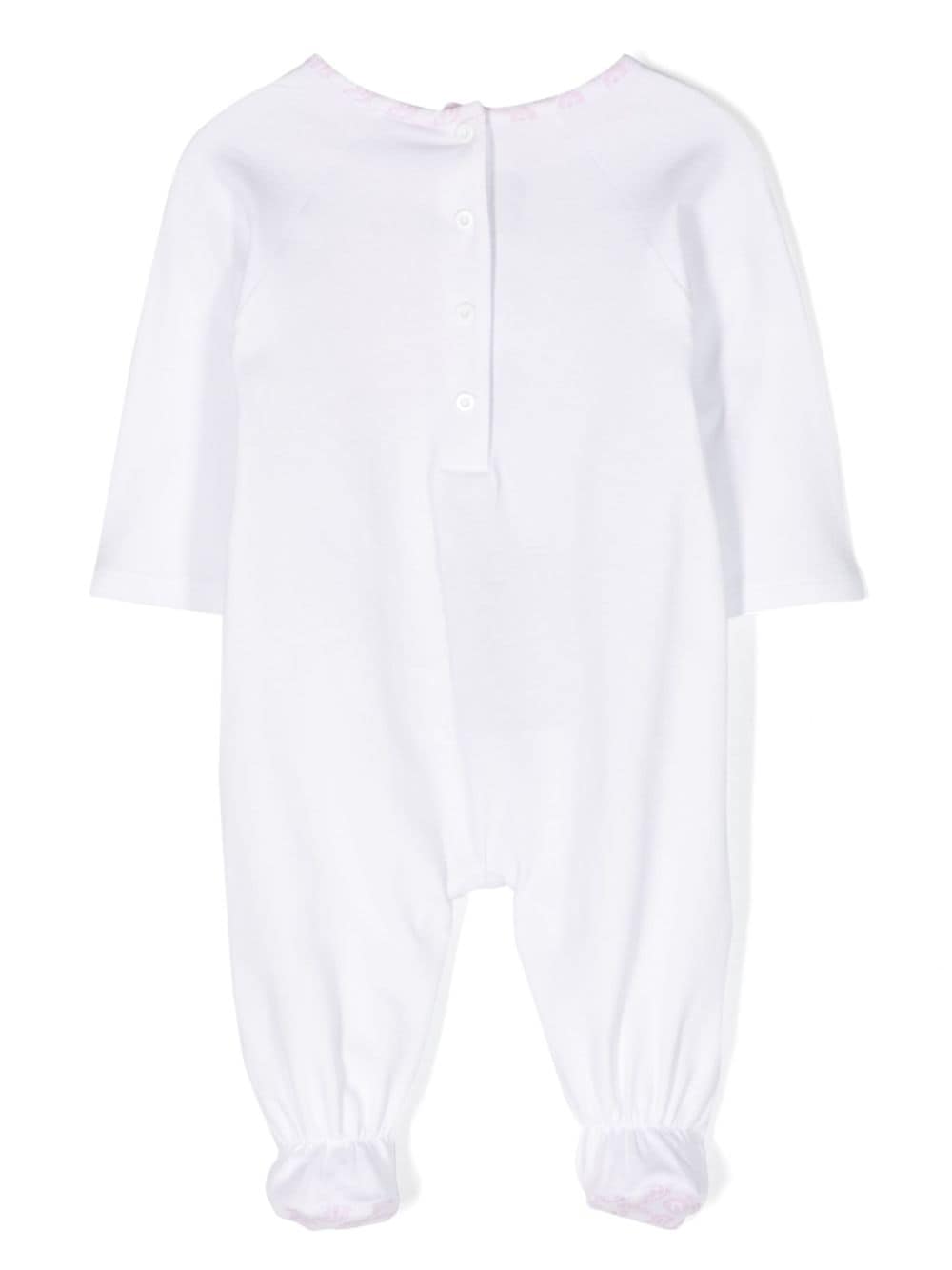 Shop Etro Embroidered-motif Cotton Pajamas In White