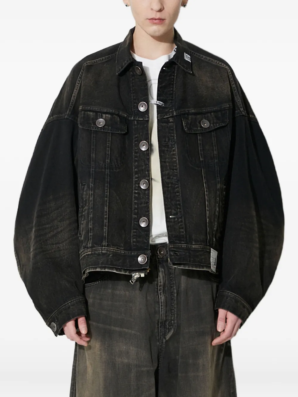 Maison MIHARA YASUHIRO Combination denim jack Zwart