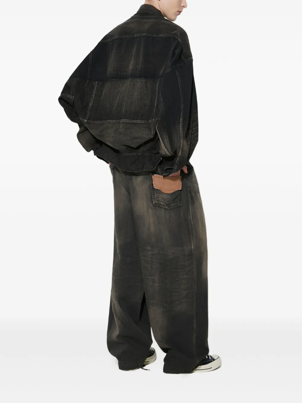 Maison MIHARA YASUHIRO Combination denim jack Zwart