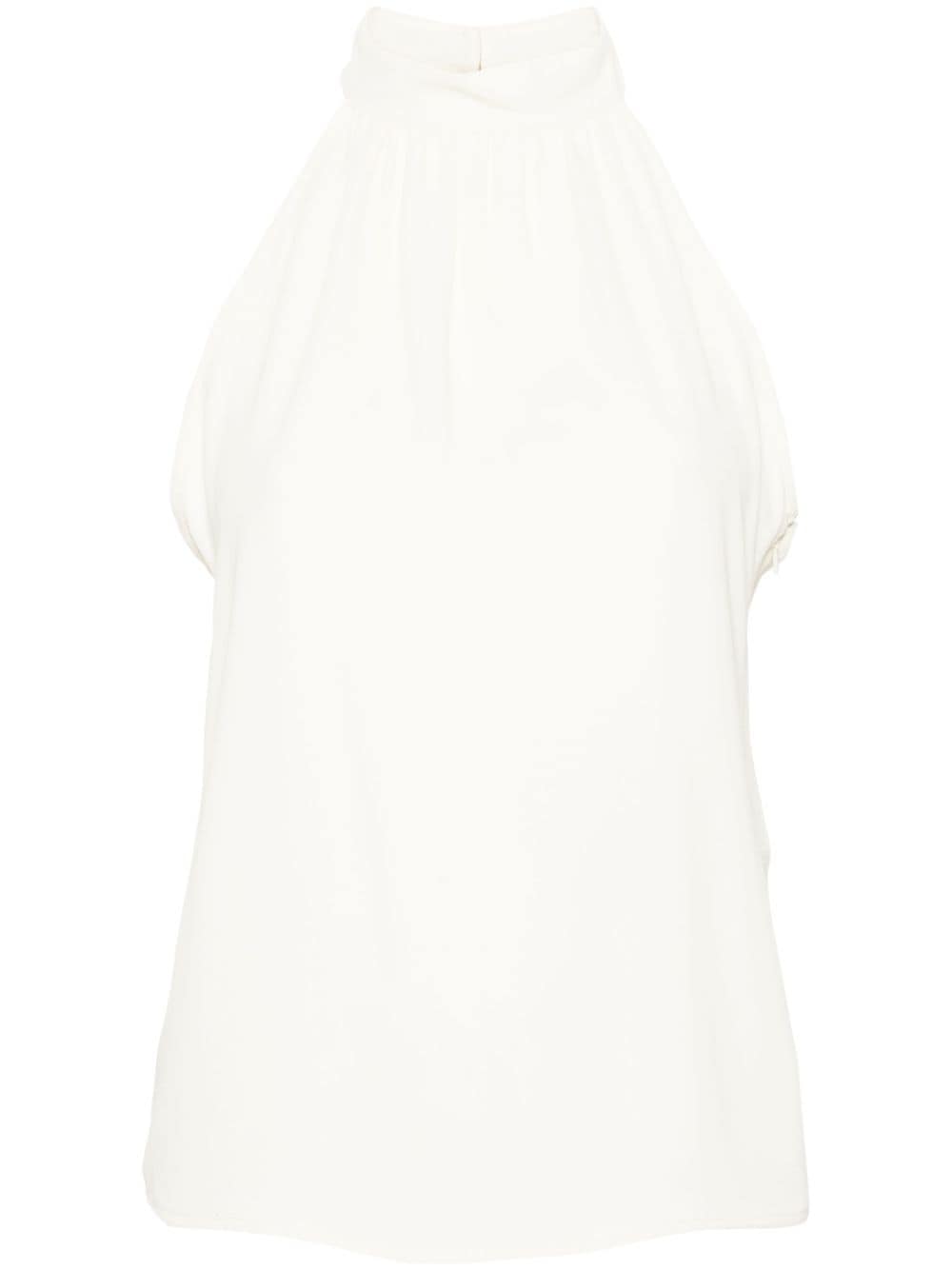 LIU JO rhinestone-embellished halterneck blouse - Toni neutri