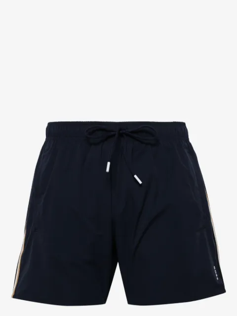 BOSS logo-print swim shorts