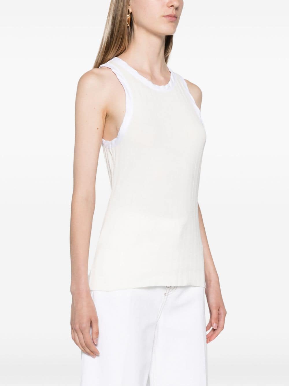 Shop Apc Lemaitre Ribbed-jersey Tank Top In White