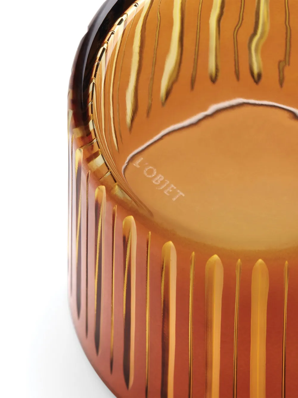 L'objet Prism 17 Oz. Highball Glasses, Set Of 4 In Orange