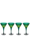 L'Objet Prism martini glasses (set of four) - Green