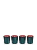 L'Objet Prism old fashioned glasses (set of four) - Red