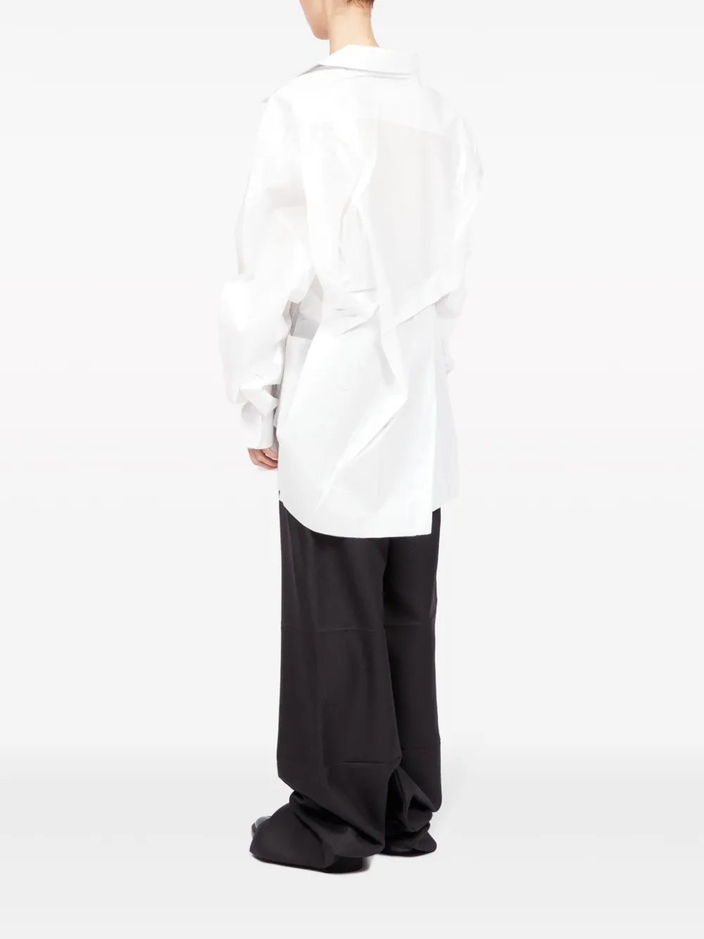 Maison Margiela Asymmetrische gesmockte rok Wit