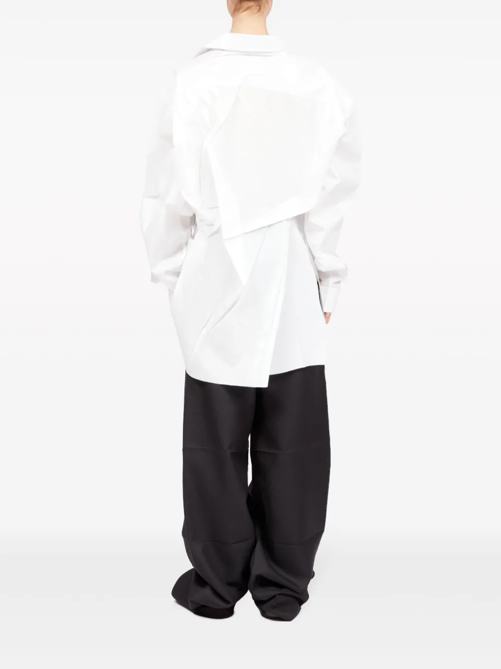 Maison Margiela Asymmetrische gesmockte rok Wit
