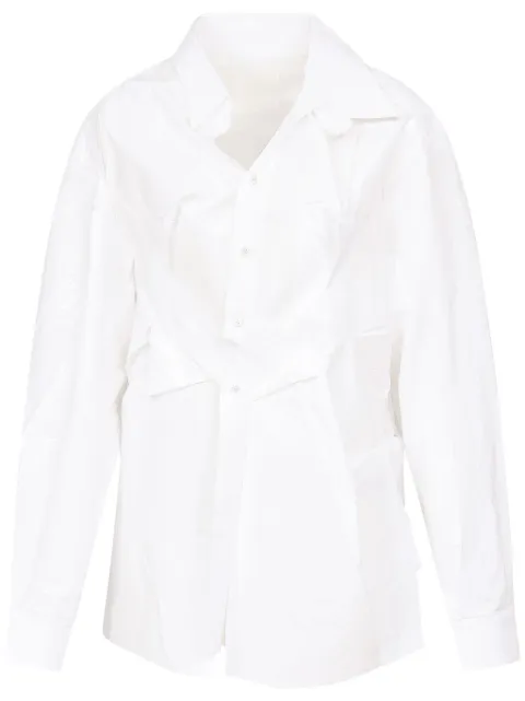 Maison Margiela asymmetric gathered shirt