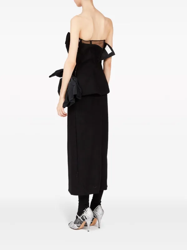 【関税＆送料込み】Maison Margiela Decortique Dress With Fl Maison Margiela Décortiqué corset-style Tulle Dress | Black