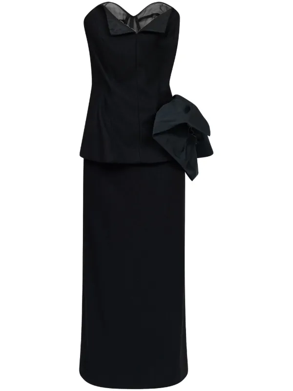 【関税＆送料込み】Maison Margiela Decortique Dress With Fl Maison Margiela Décortiqué Midi Dress | Black | FARFETCH