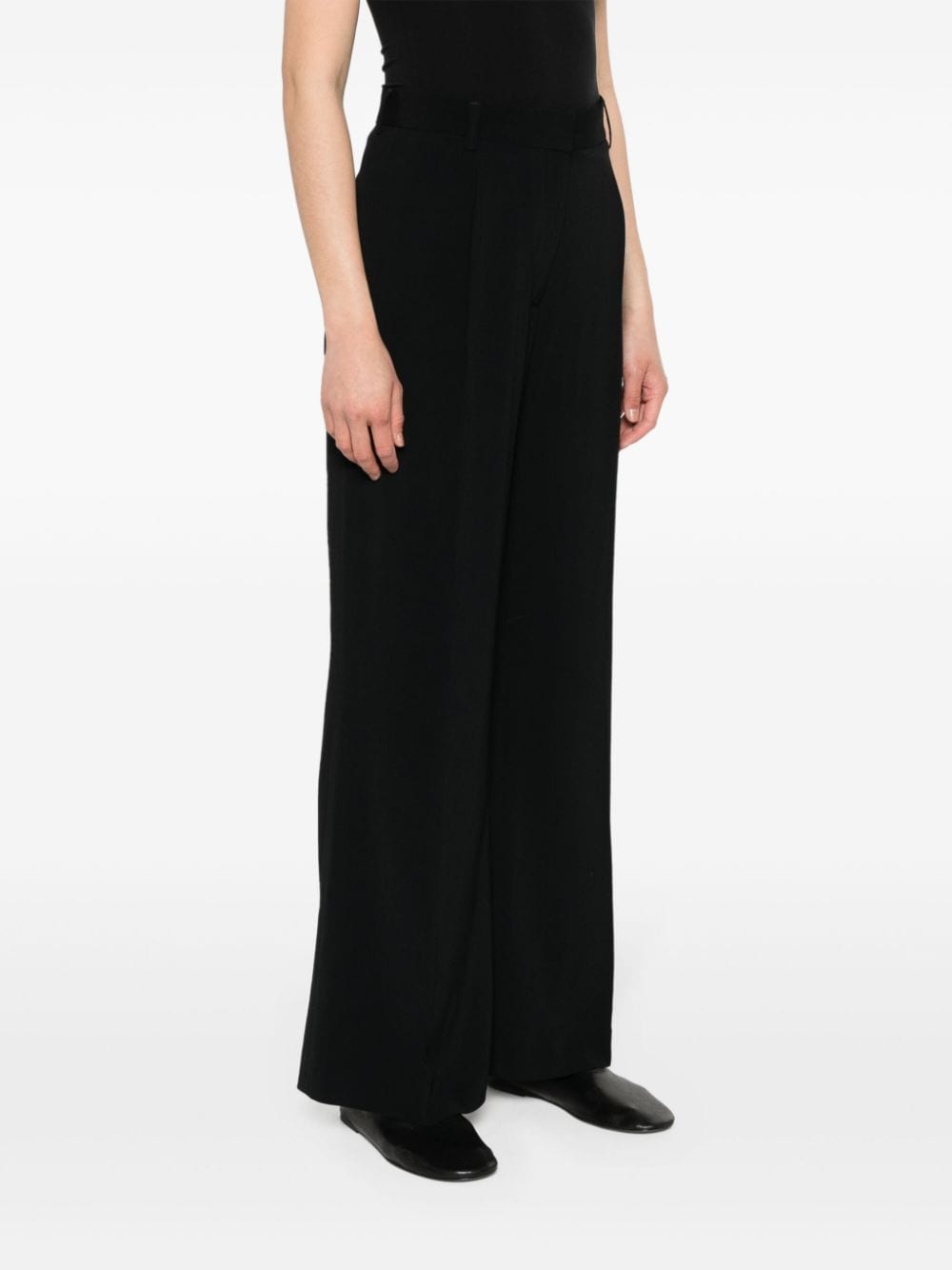 Shop Officine Generale Gracella Straight-leg Trousers In Black