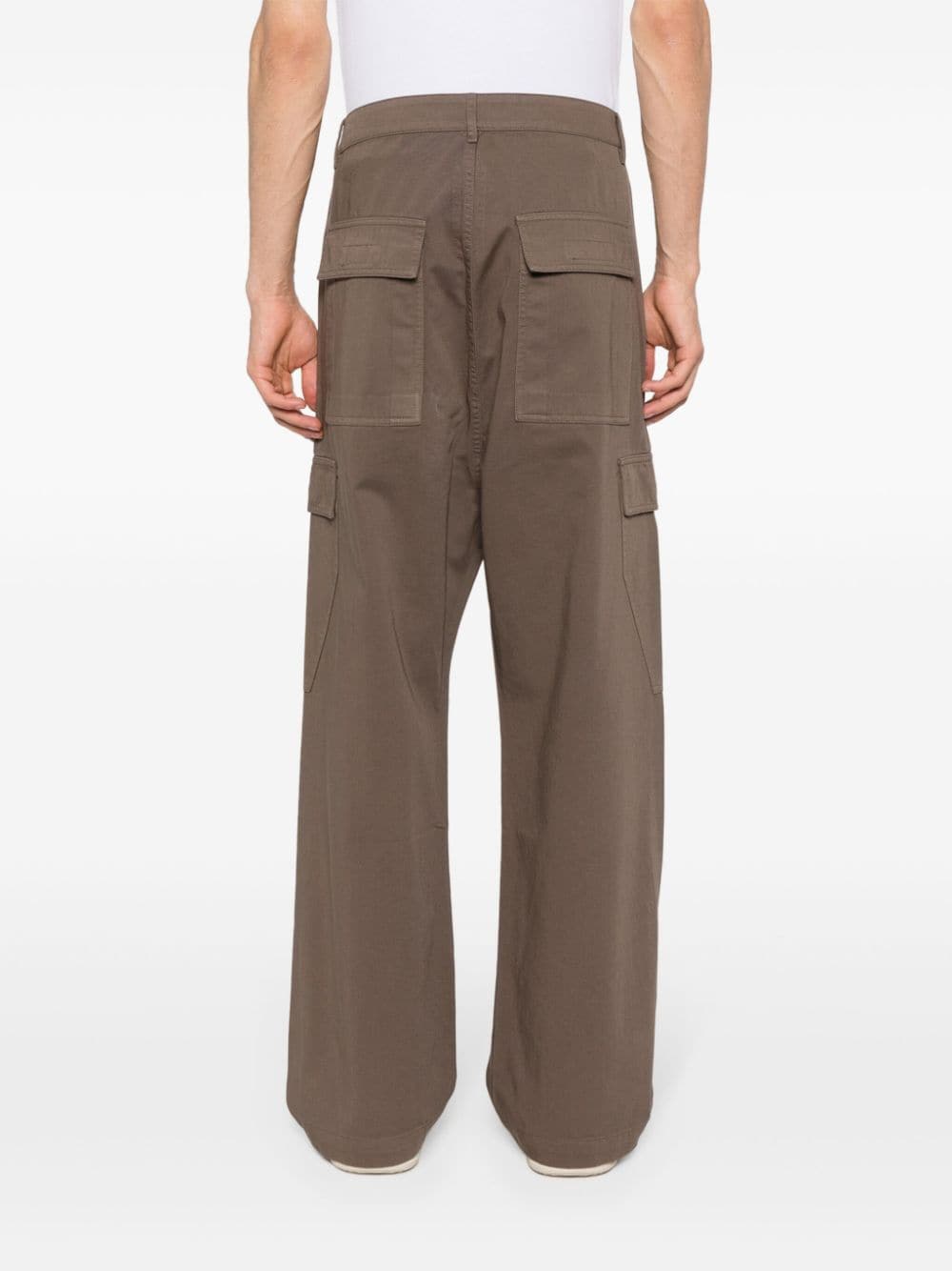 Shop Rick Owens Drkshdw Cotton Straight Cargo Pants In Brown