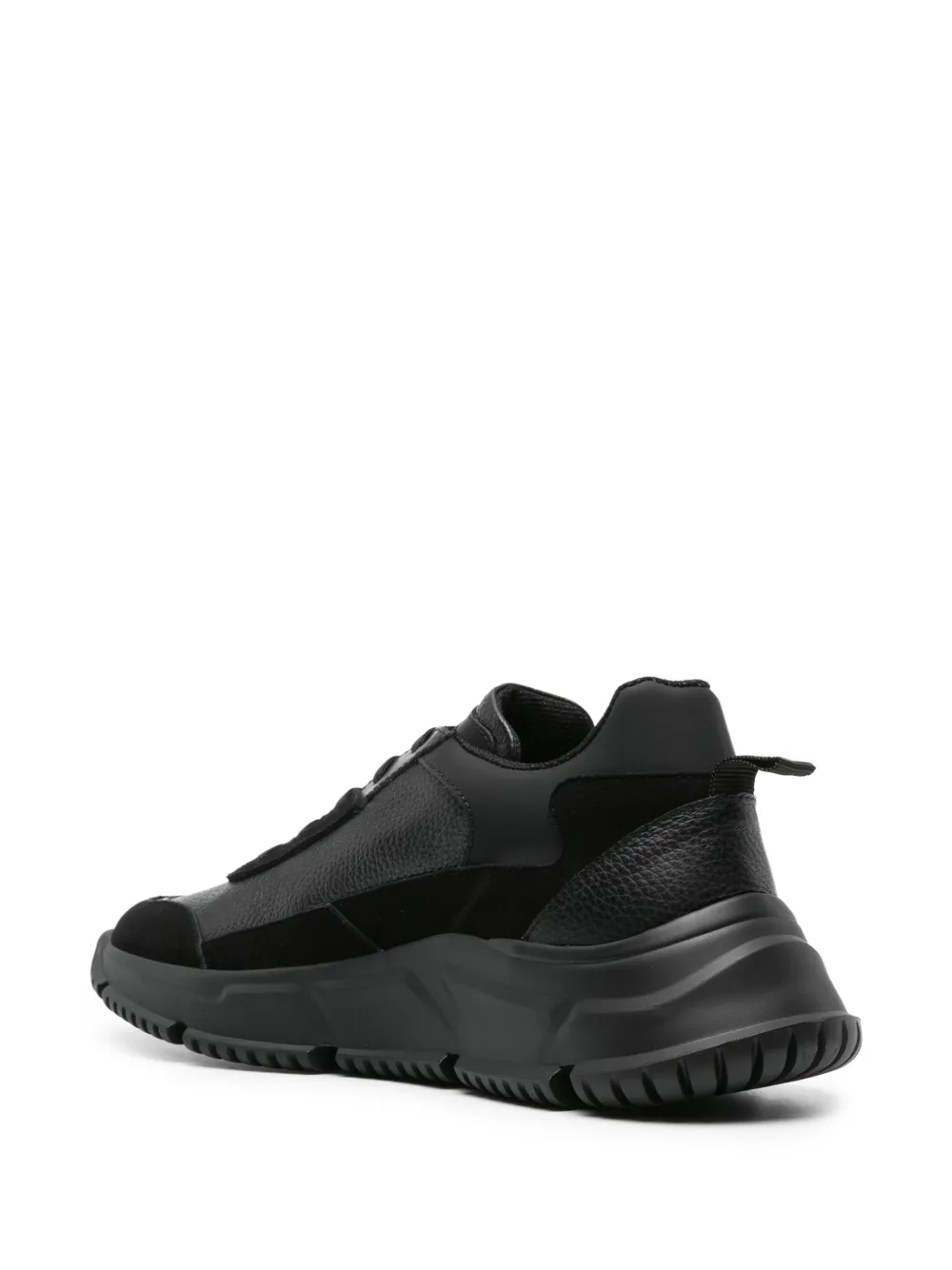 Shop Iceberg Gregor Leather Sneakers In Black