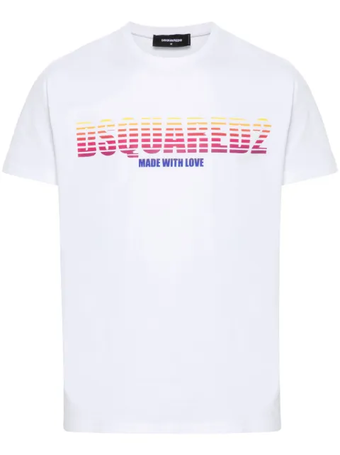 DSQUARED2 ombré-logo print T-shirt