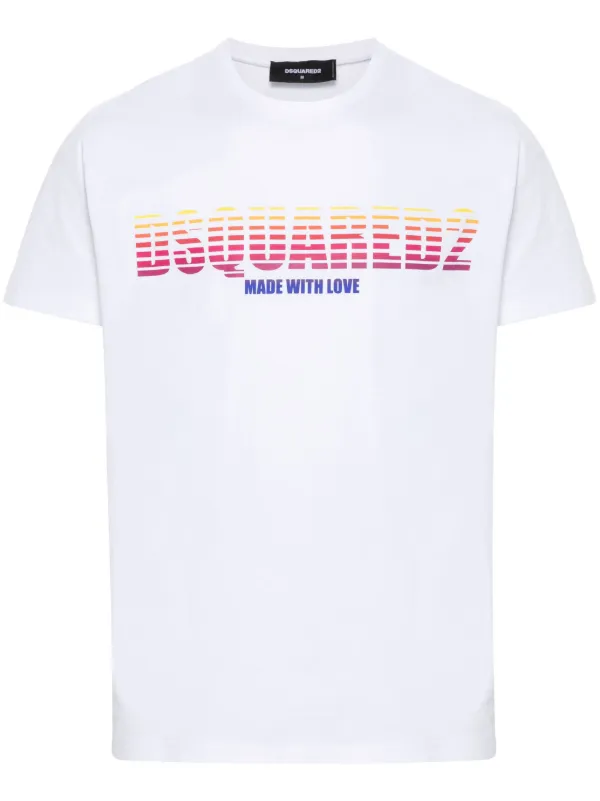 DSQUARED2 グラデーションロゴ Tシャツ | ホワイト | FARFETCH JP