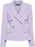 LIU JO double-breasted twill blazer - Purple