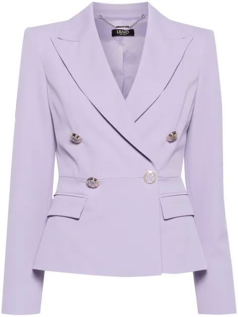 LIU JO double-breasted twill blazer 