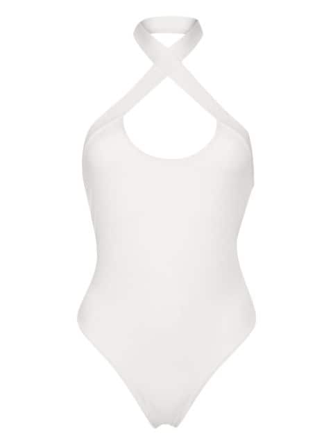 Off-White halterneck open-back swimsuit