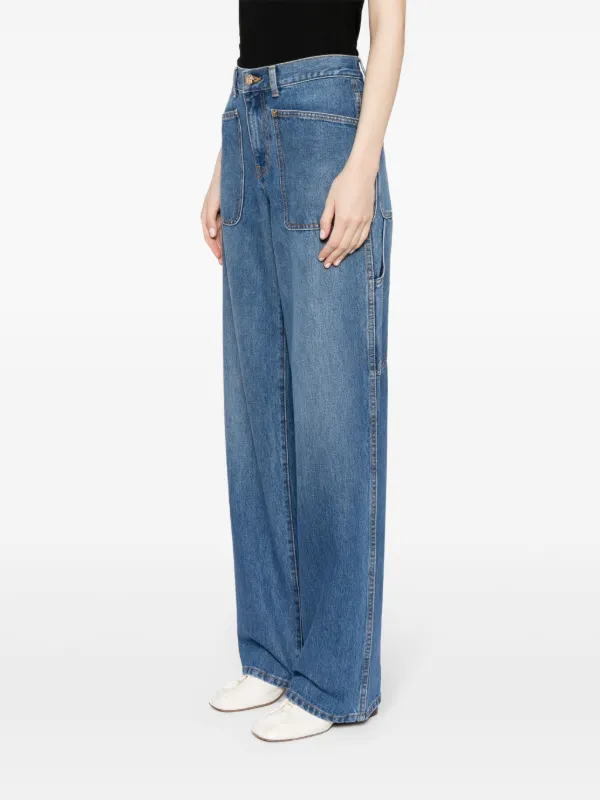 Tory Burch mid-rise wide-leg Jeans | Blue | FARFETCH JO Tory Burch mid-rise wide-leg Jeans | Blue | FARFETCH JO