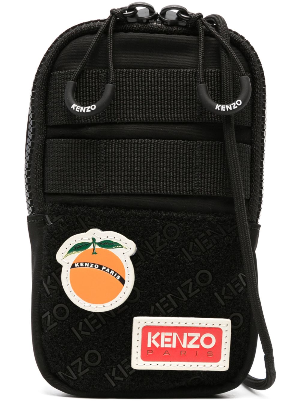 Kenzo Jungle Zip-up Phone Bag In Black