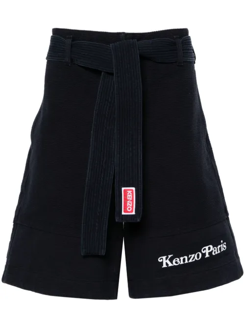 Short en coton à patch logo - Kenzo - Modalova