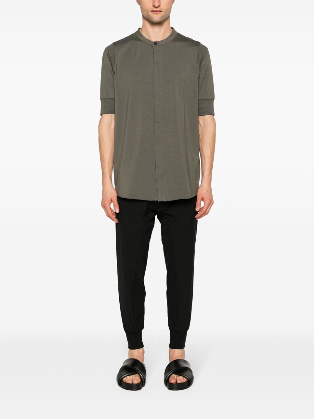 Shop Thom Krom Ribbed-detailing Button-up Shirt In Green
