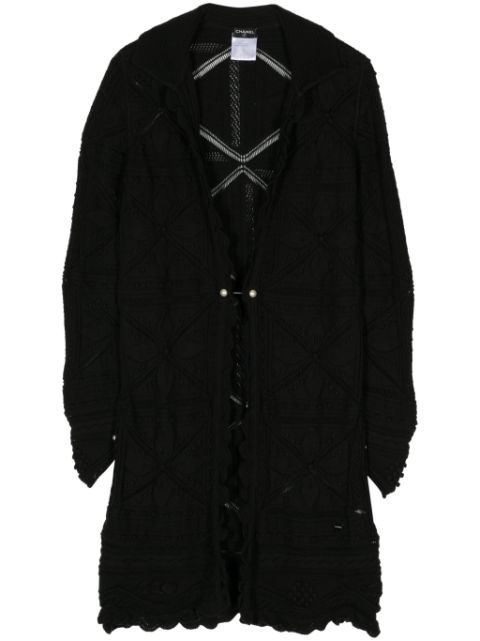 HOT SALE CHANEL 2004 pearl-button cotton cardigan Women