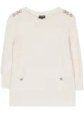 CHANEL Pre-Owned 2000s CC-buttons jumper - Neutrals