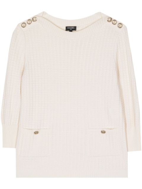 CHANEL 2000s CC-buttons jumper Women