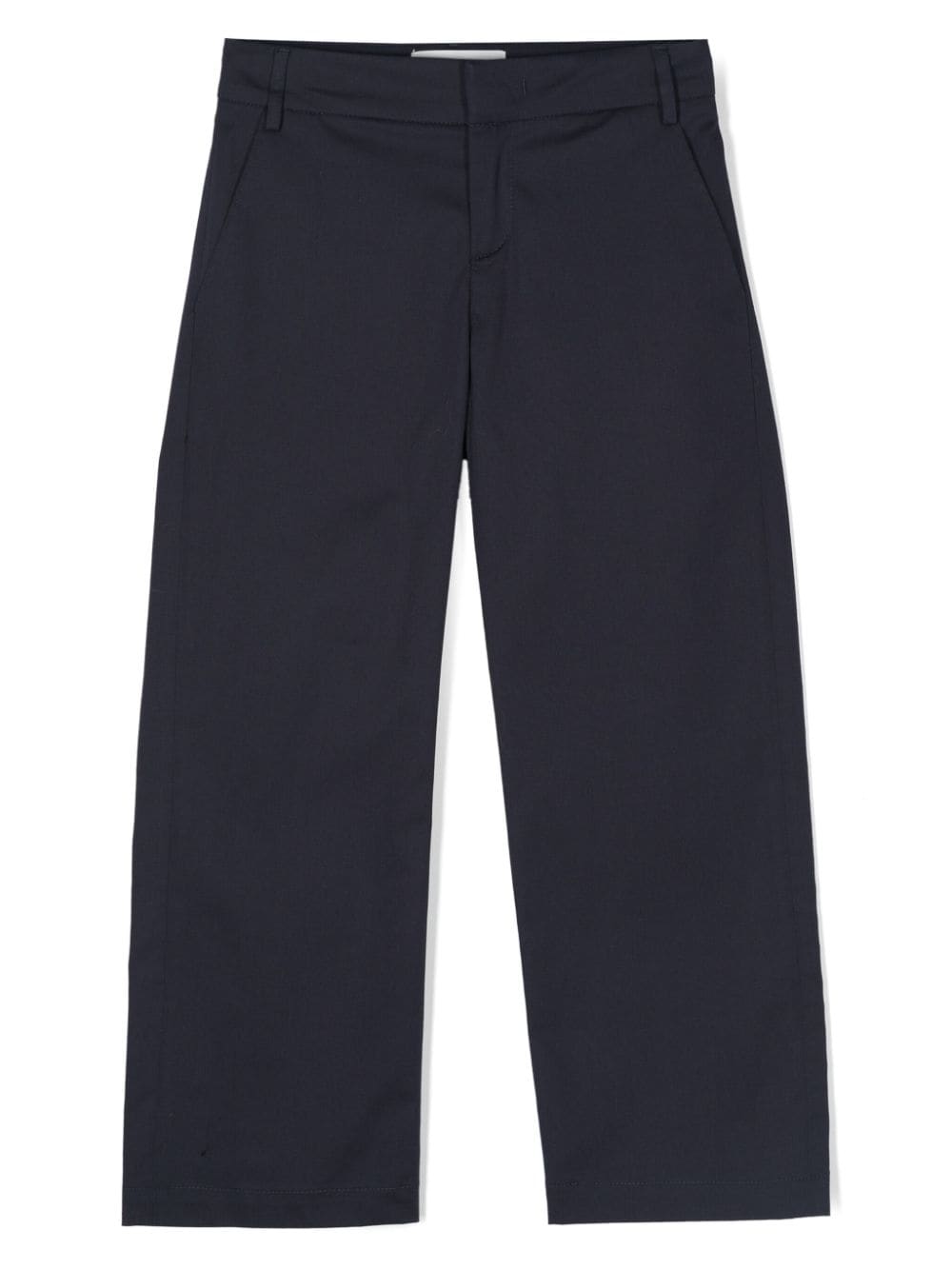 Etro Kids' Logo-embroidered Straight-leg Trousers In Blue