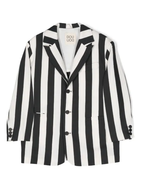 Douuod Kids single-breasted striped blazer