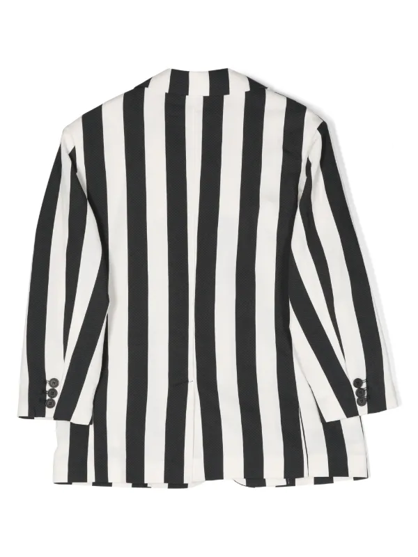 Douuod Kids single-breasted Striped Blazer Neutrals FARFETCH UK