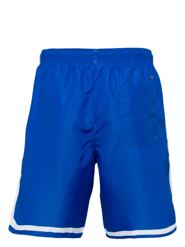 Lacoste Short De Bain à Logo Imprimé Bleu FARFETCH TN