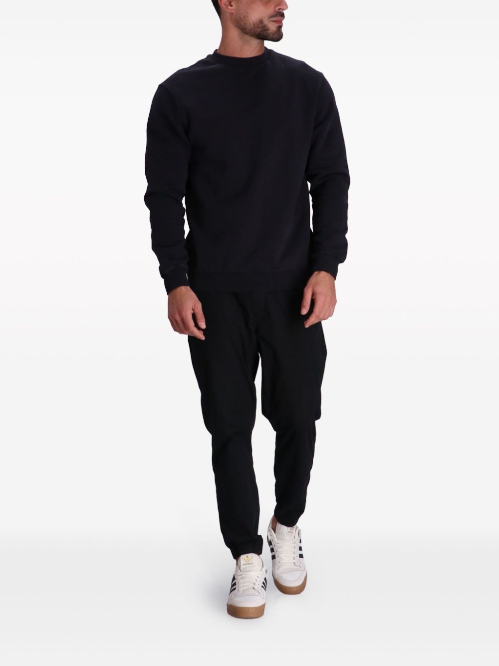 Shop A-cold-wall* Crew-neck Cotton Sweatshirt In Black