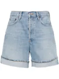 AGOLDE Dame high-waisted denim shorts - Blue