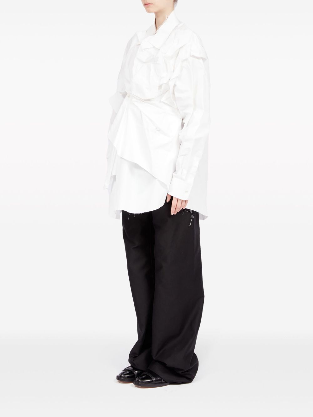 Maison Margiela gathered poplin shirt Women