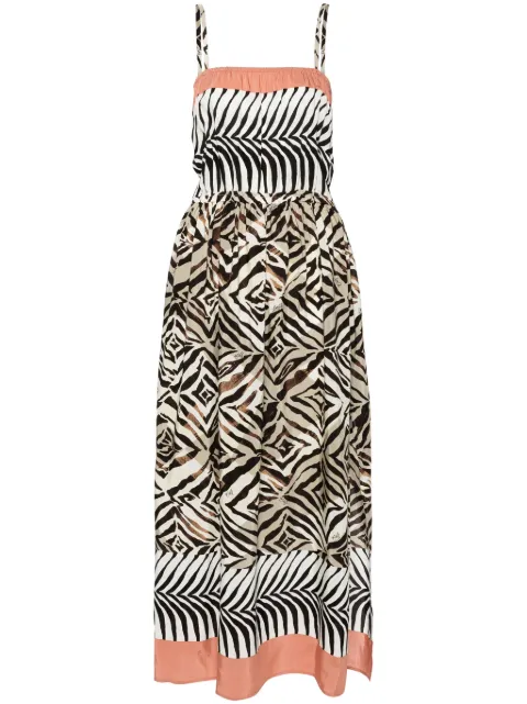 LIU JO zebra-print midi dress