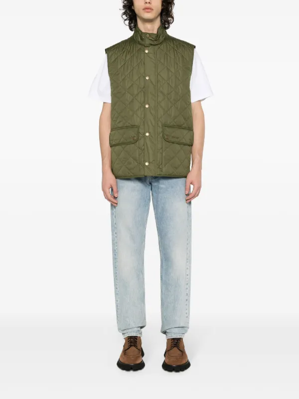 Barbour キルティングベスト | グリーン | FARFETCH JP
