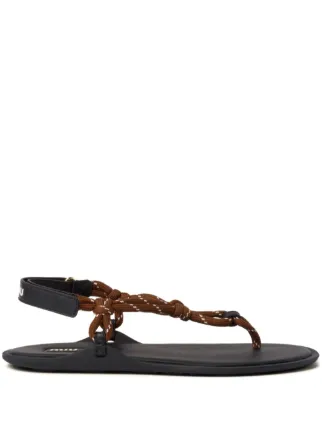 【関税&送料込】Miu Miu Suede Flat Sandals Miu Miu Logo Sandal Miu Miu