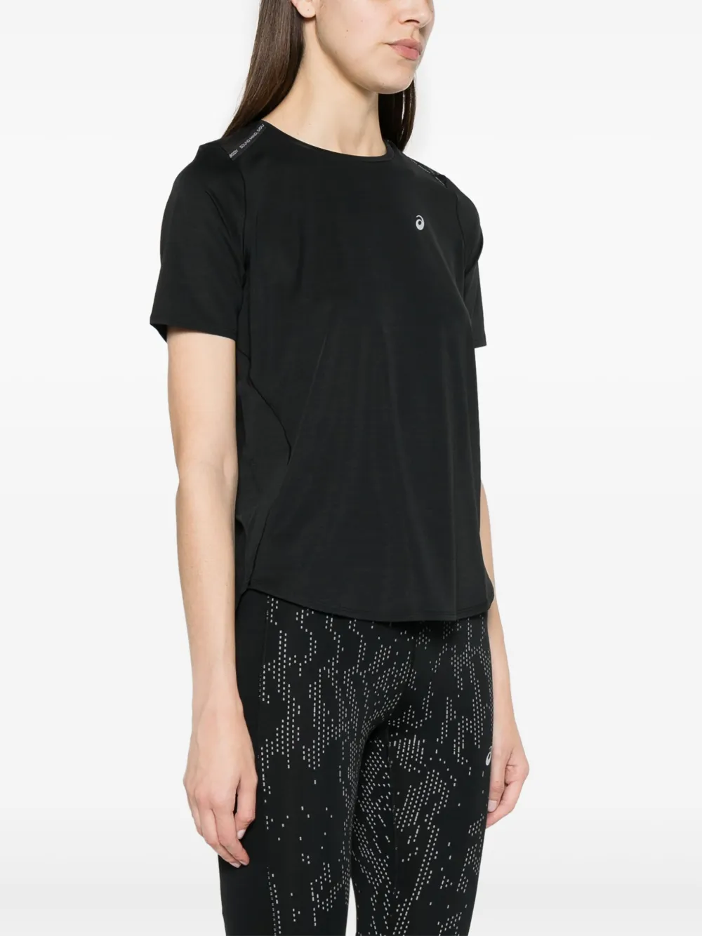 Shop Asics Road Panelled T-shirt In Black